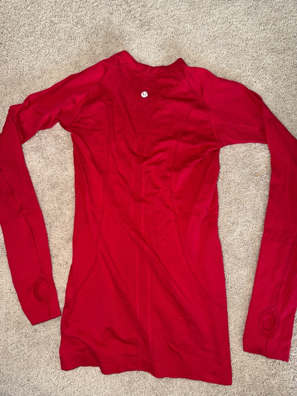 lululemon athletica Red Long Sleeve Athletic Top